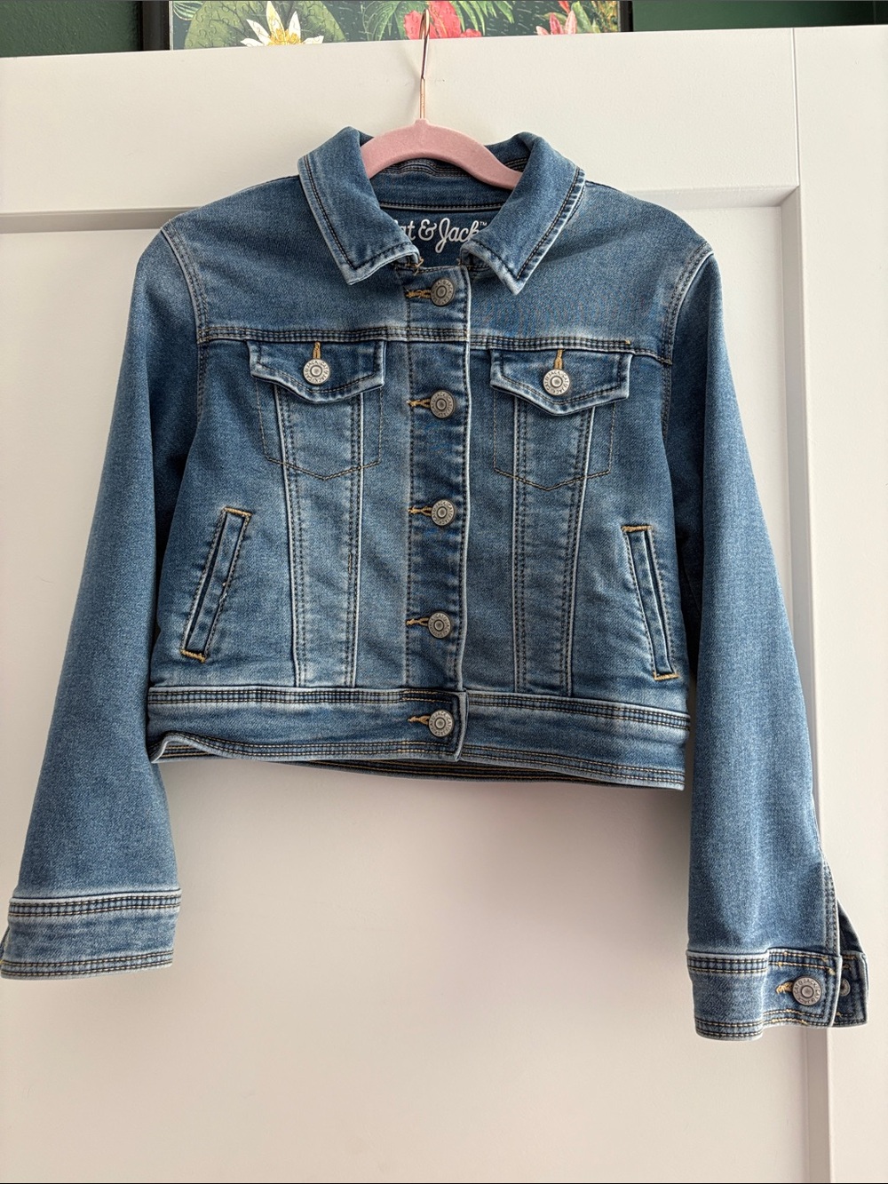Cat & Jack Girls Medium Blue Denim Jacket for Kids